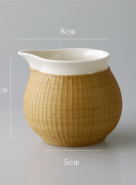 竹丝扣瓷茶具盖碗茶杯手工非遗功夫茶具四川竹编茶具套装出国送礼