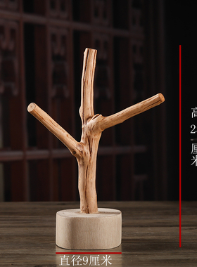 泰国进口东南亚风格创意树枝杯架手工实木雕刻摆件珠首饰架装饰品