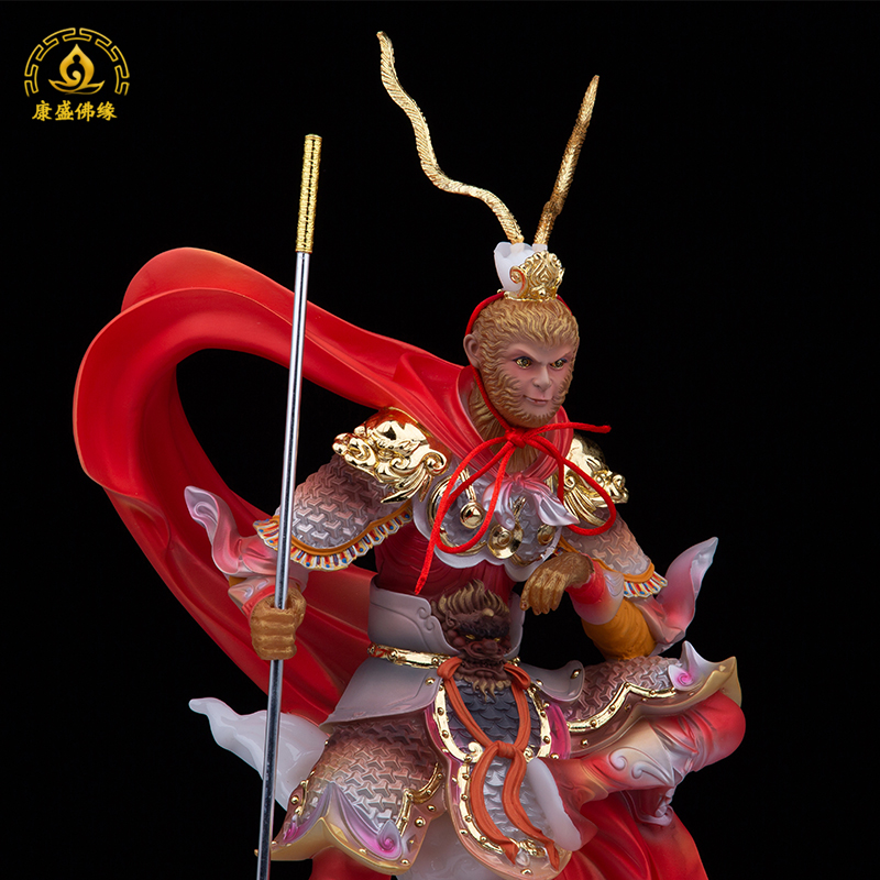 齐天大圣孙悟空摆件树脂汉白玉客厅供奉斗战胜佛中式家居桌面装饰 - 图2