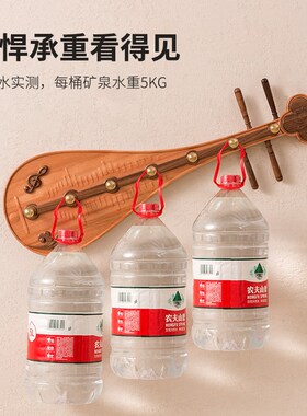 胡桃木挂衣架墙上壁挂入户进门免打孔卧室玄关门后衣帽架琵琶挂钩