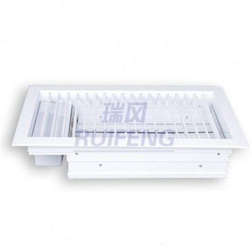 铝合金带电动风口调节阀 单双层格栅百叶 中央空调风机盘管出风口 - 图3