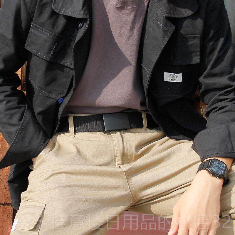 正品帆布腰男士黑色裤皮带男款年轻牛仔工裤装休闲带带小众腰带军,淘宝优惠券,粉丝福利购,淘宝优惠卷