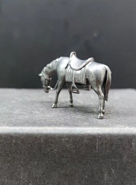 黄铜仿真动物小摆件中式战马奇石盆景假山沙盘枯山水微景造景装饰