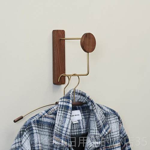 高档风实衣架木壁卧挂衣架收素纳架室挂衣架家用简易收纳架挂衣服 - 图3