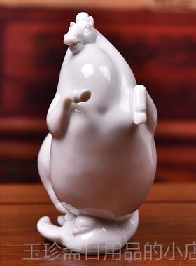 正品方泥土 陶瓷唐马马摆件新中式客厅书古房书架博架装饰 小工东