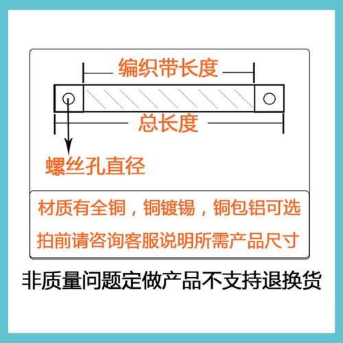 铜编织带纯紫铜接地线软铜线法兰导电大电流带铜绞线 2.5-630平方 - 图0