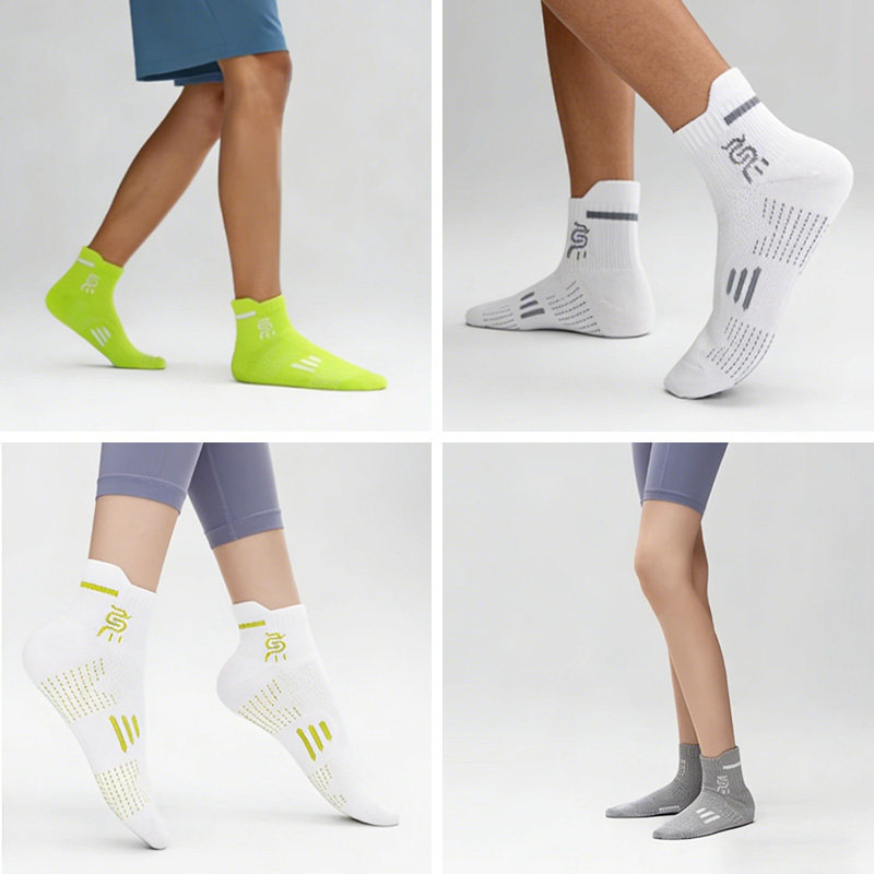 极速栋励男女用款短袜夏季薄款纯棉透气吸汗抗菌运动袜网眼袜2双