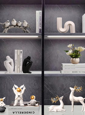 招财办公室摆件软装领导高档书柜酒柜客厅书房装饰品家居桌面摆设