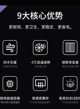 鲜肉展示柜商用冷藏保鲜柜水果凉菜熟食冰柜风冷生鲜肉冷柜
