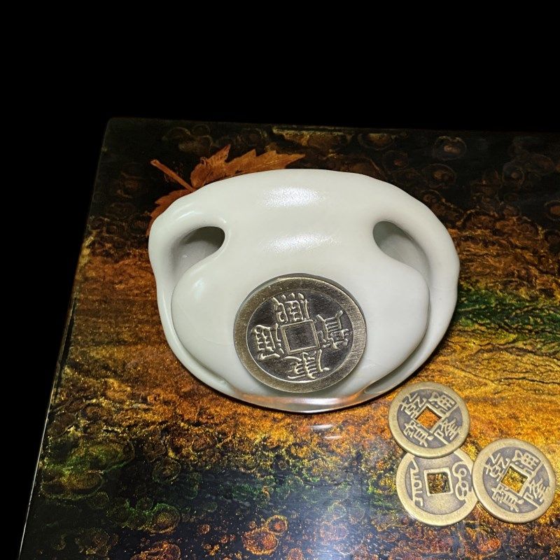 汝窑龟甲文创手把件富甲天下文玩国风摆件解压六爻摇卦乌龟壳摆件,淘宝优惠券,粉丝福利购,淘宝优惠卷