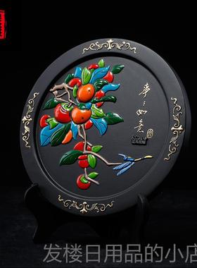 正品金乌炭 雕事事摆如意工家居客厅办公室件炭雕装饰品艺品创意