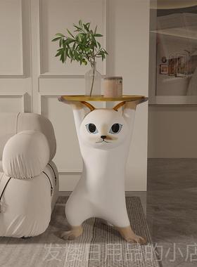 正品艺地术猫咪物客厅大型电视柜发旁边落沙软装饰品搬家开业送礼