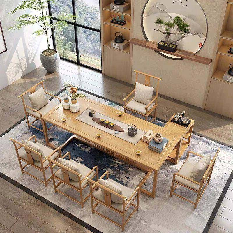 严选全实木风桌简约客厅待室会客茶台楼茶屏办接公室商BAQ务桌椅,淘宝优惠券,粉丝福利购,淘宝优惠卷