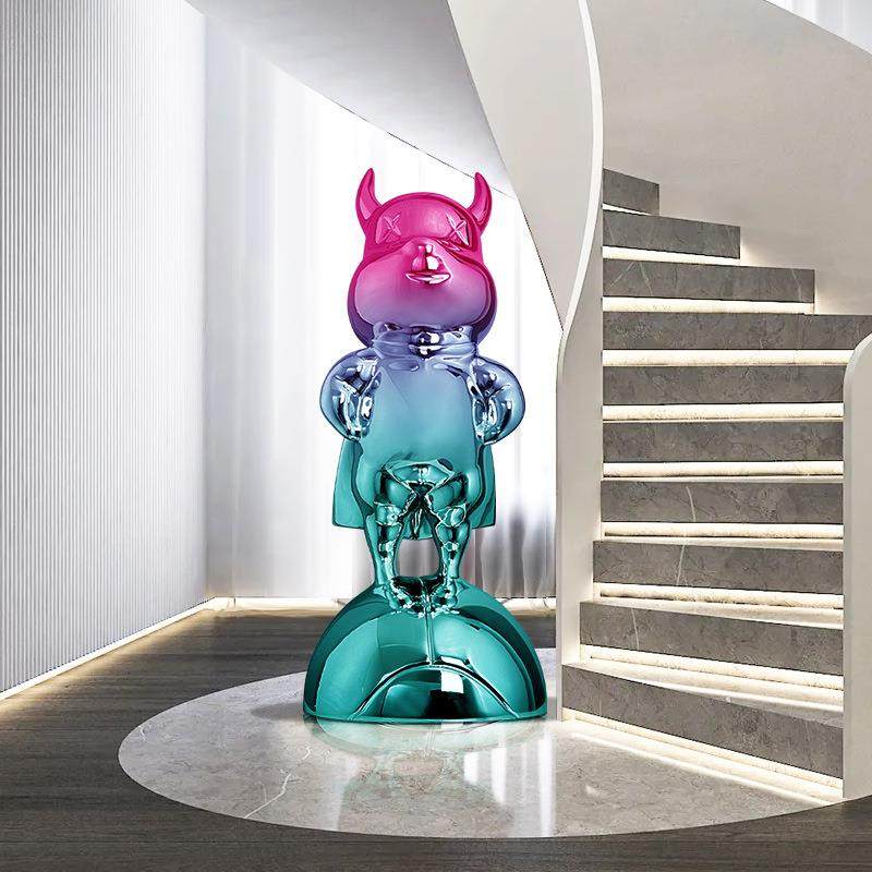 牛气冲树天CKI脂塑客厅家术居装饰酒店大堂艺品落地大摆件现代雕,淘宝优惠券,粉丝福利购,淘宝优惠卷