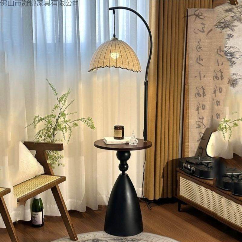 红美式发客厅沙旁落地灯茶CZW几氛围带桌子室卧床头一体网立式落,淘宝优惠券,粉丝福利购,淘宝优惠卷