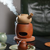 Chaozhou red clay handmade charcoal stove for tea cooking