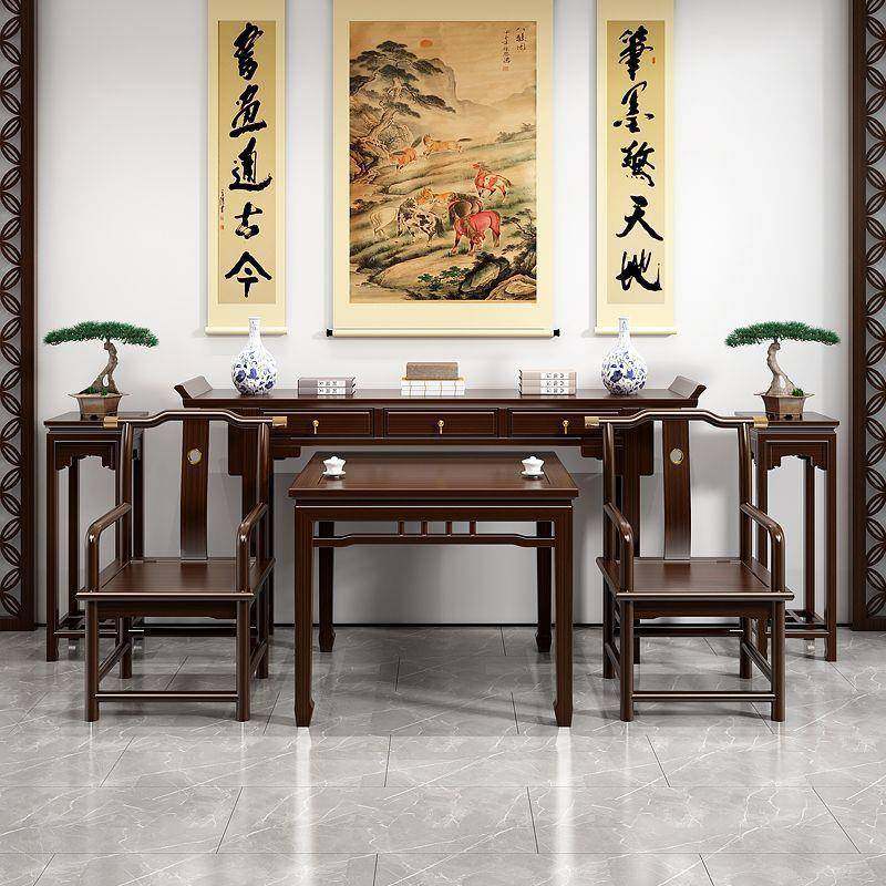 农村中WEQ堂六件家套简实木新式八仙桌约中条案供奉桌佛台用条几,淘宝优惠券,粉丝福利购,淘宝优惠卷