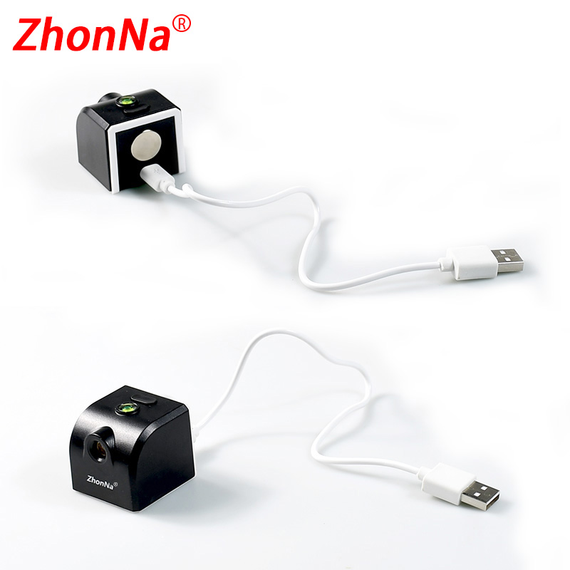 红光便携迷你激光水平仪 USB直充锂电池小型红外线十字激光定位器 - 图3