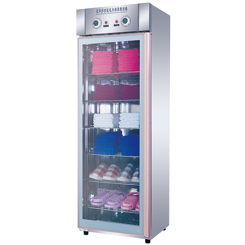 Commercial double door towel disinfection cabinet UV large capacity clothing bath towel slippers beauty salon barber shop towel cabinet