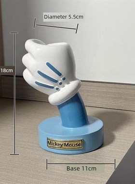 卡通创意插图汤姆猫花瓶可爱和有趣的高端工艺家居个性化装饰饰品