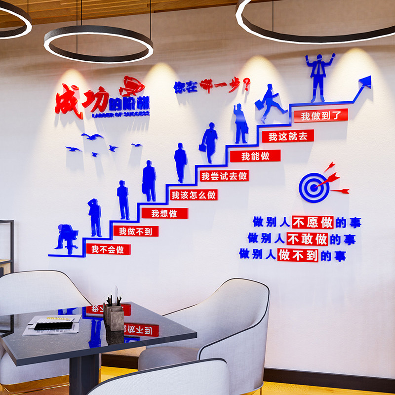 公司企业文化墙面装饰画办公室励志标语墙贴纸员工激励会议室布置,淘宝优惠券,粉丝福利购,淘宝优惠卷