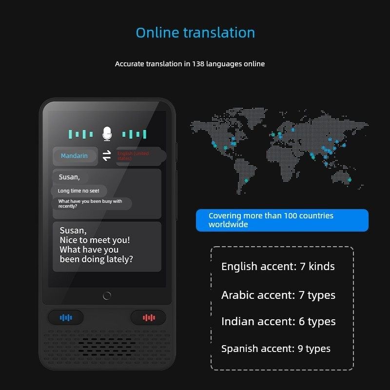 2025新款多国语言翻译机旅游英语粤语俄语离线实时对话同声翻译器,淘宝优惠券,粉丝福利购,淘宝优惠卷