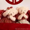 High-end Winnie wedding products, new high-end bed-pressed dolls, a pair of wedding pillows, wedding celebrations, wedding hall, bear, newlyweds