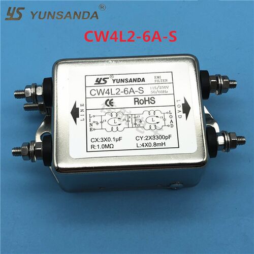 单相交流滤波器CW4L2-10A-S CW4L2-20A-T端子CW4L2-10A-S(005导轨 - 图1