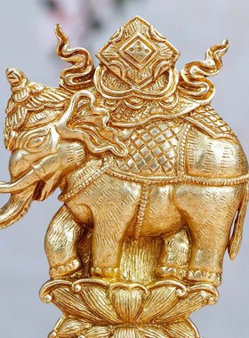 藏传轮王七珍密宗七政宝吉祥古典摆件佛堂古金色