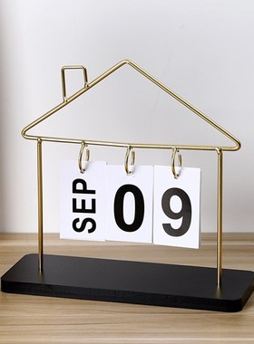 2025新款翻页日历摆件创意玄关办公室桌面台历装饰品摄影拍照道具