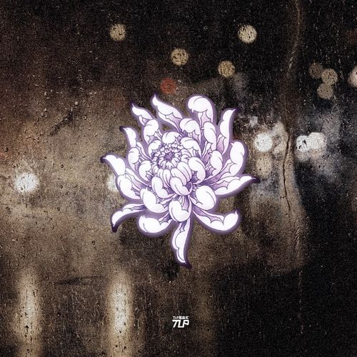 TLP反光车贴 菊花绽放闪耀盛开花朵手绘植物防水机车摩托漆面贴纸 - 图1