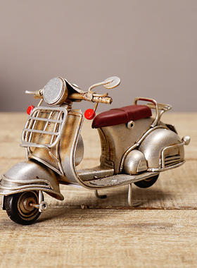 铁制工艺品小摩托车文艺摆件西餐厅咖啡馆奶茶店摆设创意软装饰品