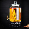 Thickened glass wine bottle with faucet 10kg 5kg ginseng bottle wine making container enzyme grape wine jar for home use