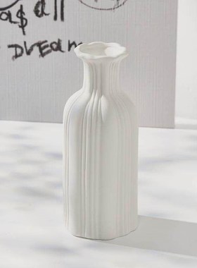 瓶陶瓷白色干花花厅花水养居装饰咖啡客厅插摆件摆设家道具