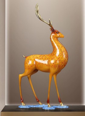 东方禧九色鹿铜摆件梅花鹿彩铜客厅玄关办公室开业送礼乔迁礼品