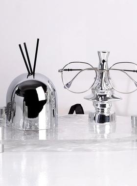 简约轻奢摆件创意波浪半圆软托形盘客厅餐桌装饰品纳茶几收AME盘