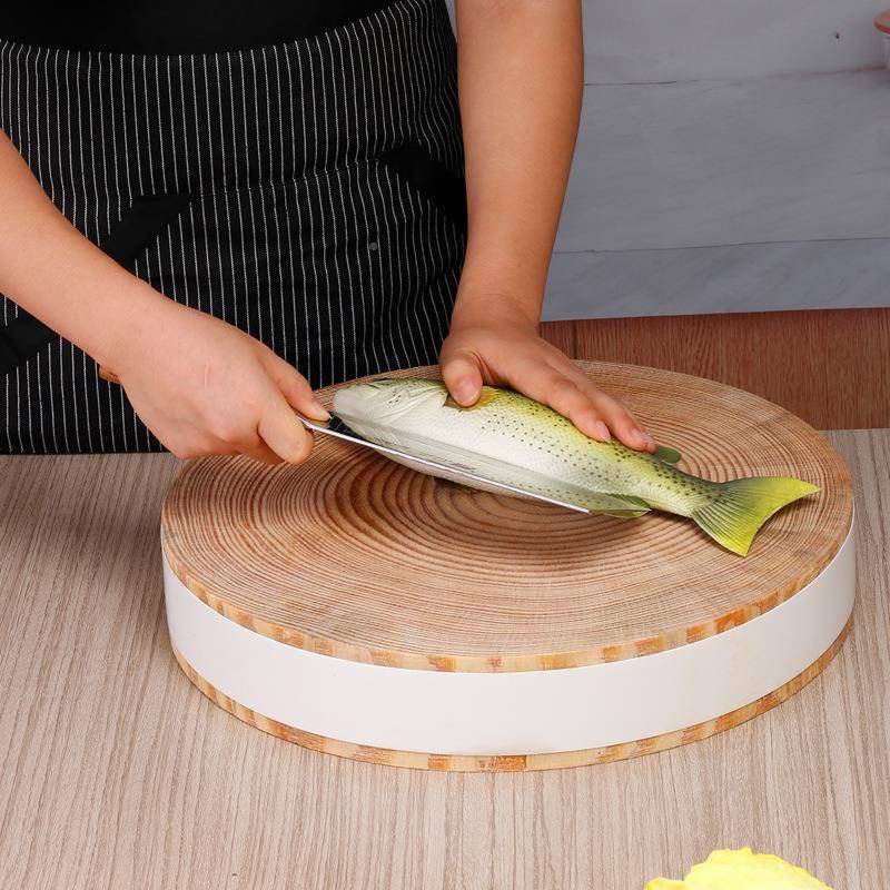 家用RVB实木砧皂板角木菜大板商用店剁肉菜墩酒圆形加厚号 - 图1