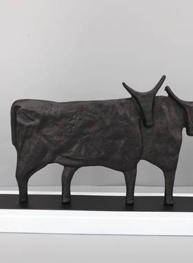 欧式黑色铸铁牛件样板房售1111楼部室摆书房客厅电视桌面柜软卧装