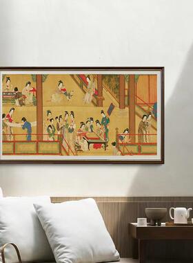 仇工笔画新中式复古装饰英画房西洋风众客厅餐C187厅书挂画宫小廷