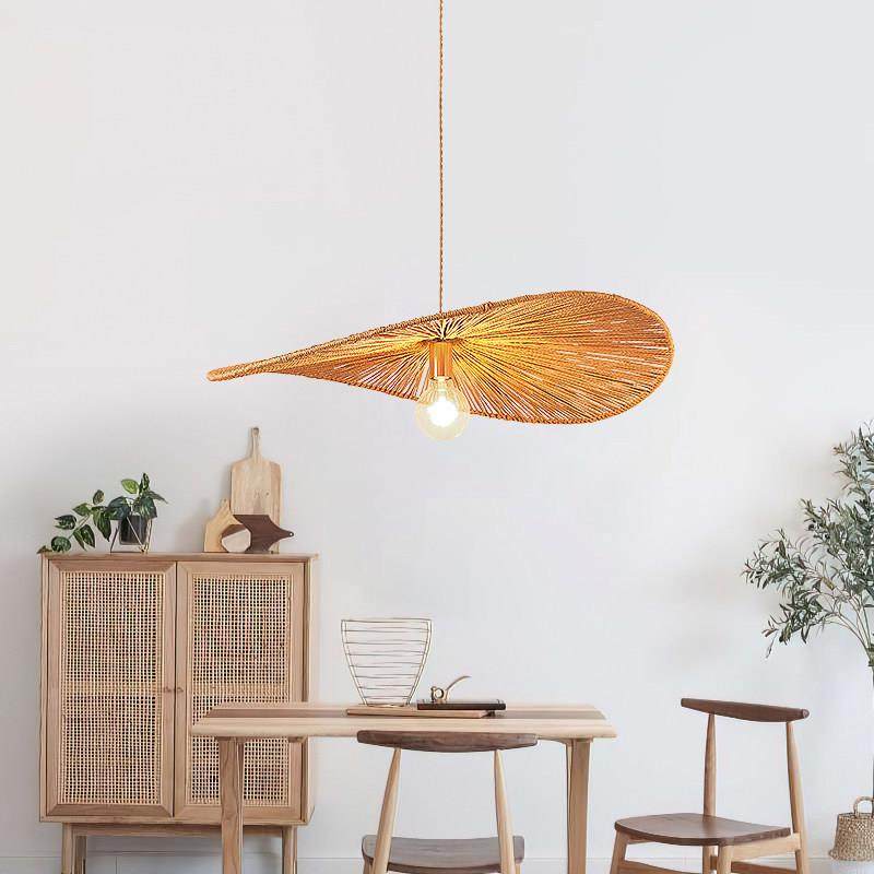 式餐厅吊灯简约创意民茶室宿卧室饭厅餐桌灯麻绳编织帽艺日76草术,淘宝优惠券,粉丝福利购,淘宝优惠卷