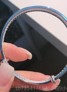 正品99纯银光泽贵妃百手炼纯银9手炼纯银雕刻府简单优雅女女礼品