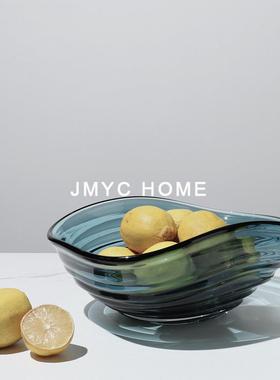 现FQQ轻奢玻璃果间盘收纳楼处样板客厅餐桌售面茶几何简约果篓代