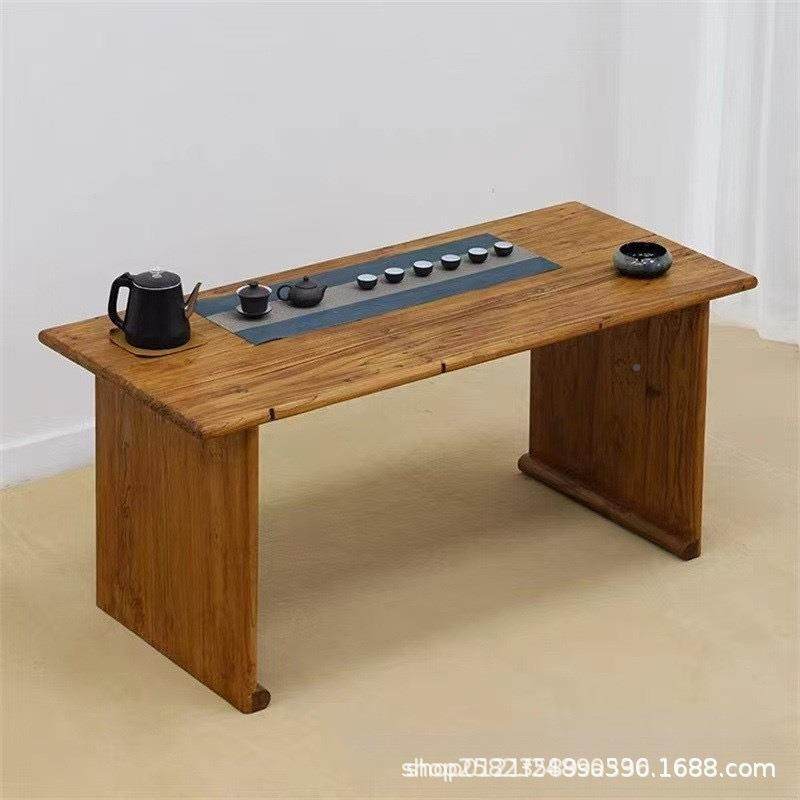 中式老榆合厅木茶桌办公室客喝茶桌民宿餐桌椅组会XGK阳台客实木,淘宝优惠券,粉丝福利购,淘宝优惠卷