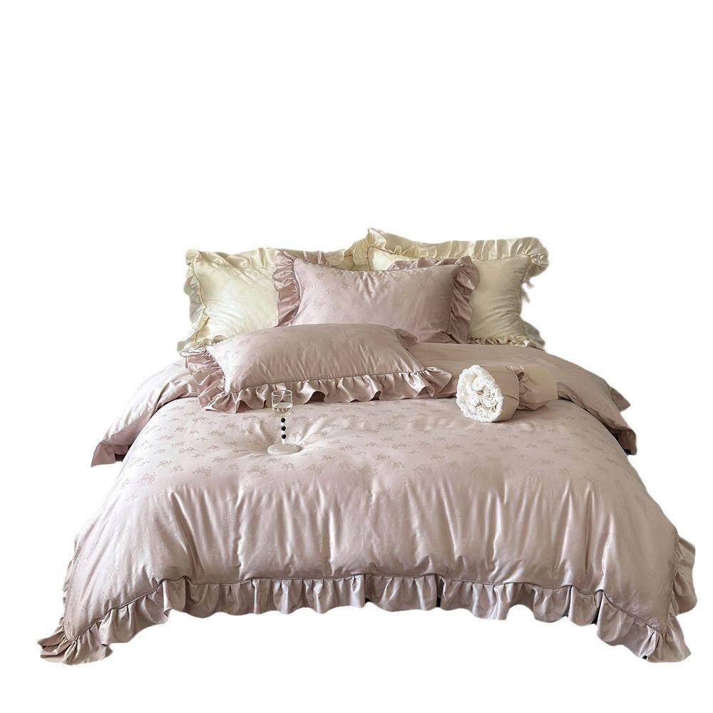 古典欧季式风女水洗50亲贡缎提花生卧室UCU肤四款床上用品四件套,淘宝优惠券,粉丝福利购,淘宝优惠卷