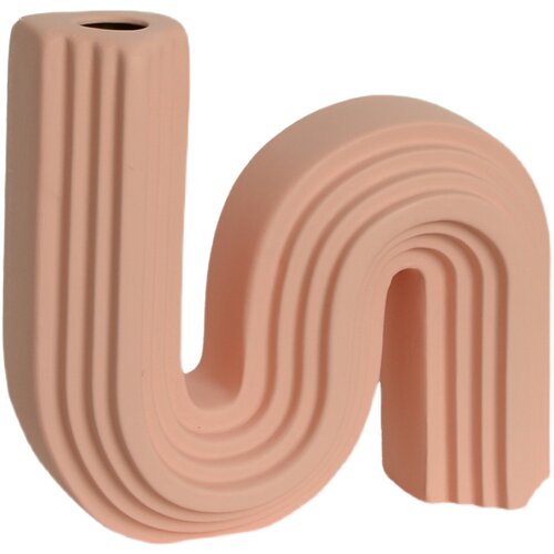 click自制陶瓷雕塑艺术花瓶摆件插花器s型民宿样板间陈列家居装饰 - 图3