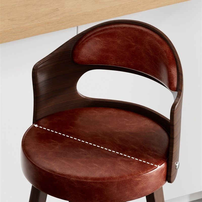 覆古实木吧台椅子家用带靠背高脚椅岛台凳子商用酒店前台收银吧凳,淘宝优惠券,粉丝福利购,淘宝优惠卷