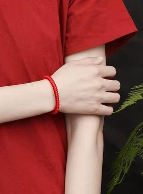 新中式红绳手链金刚结手工编织红色手绳马年本命年情侣男女款礼物