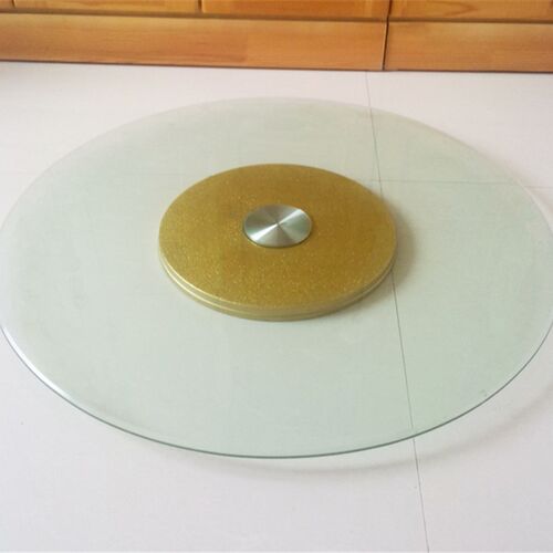 饭店酒店餐桌转盘 钢化玻璃转盘 桌面圆桌转盘 连体旋转圆盘转台 - 图0
