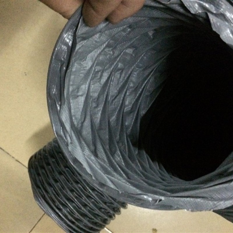 尼龙布风管耐高温帆布软管伸缩通风管排风排油烟管内径150MM=6寸 - 图0