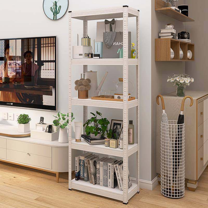 N视电视柜旁5峰白色电柜旁置物架落地多层花铁架阳艺轻奢客厅书架,淘宝优惠券,粉丝福利购,淘宝优惠卷